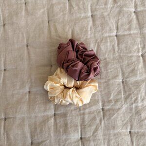 Silk Scrunchie Duo